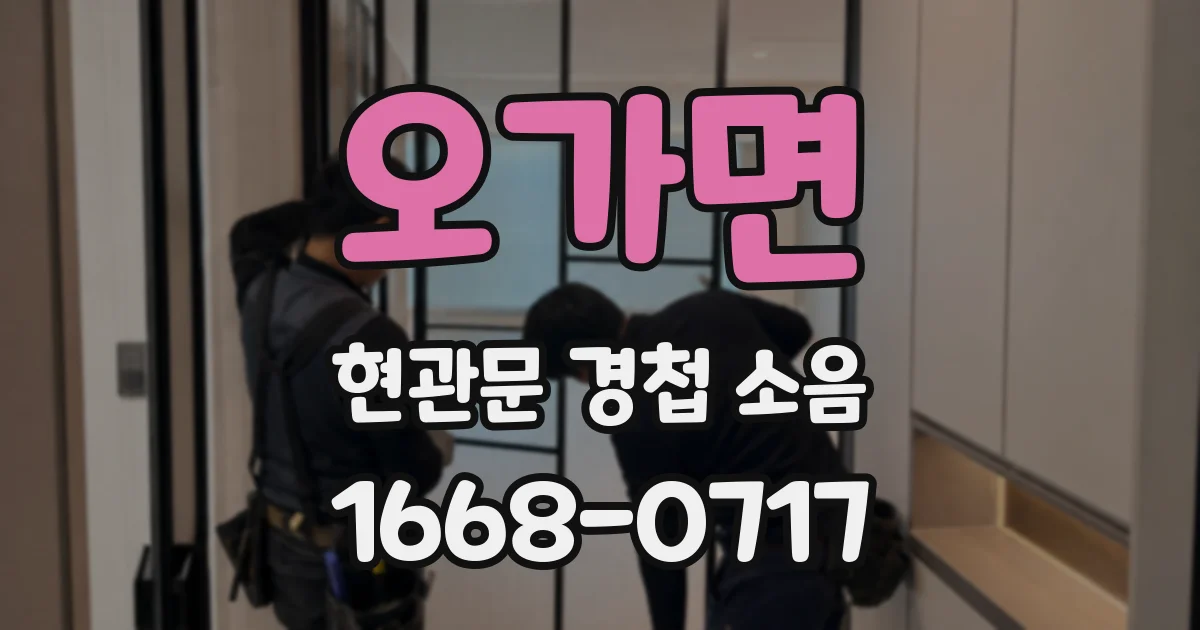 오가면 현관문 경첩 소음
