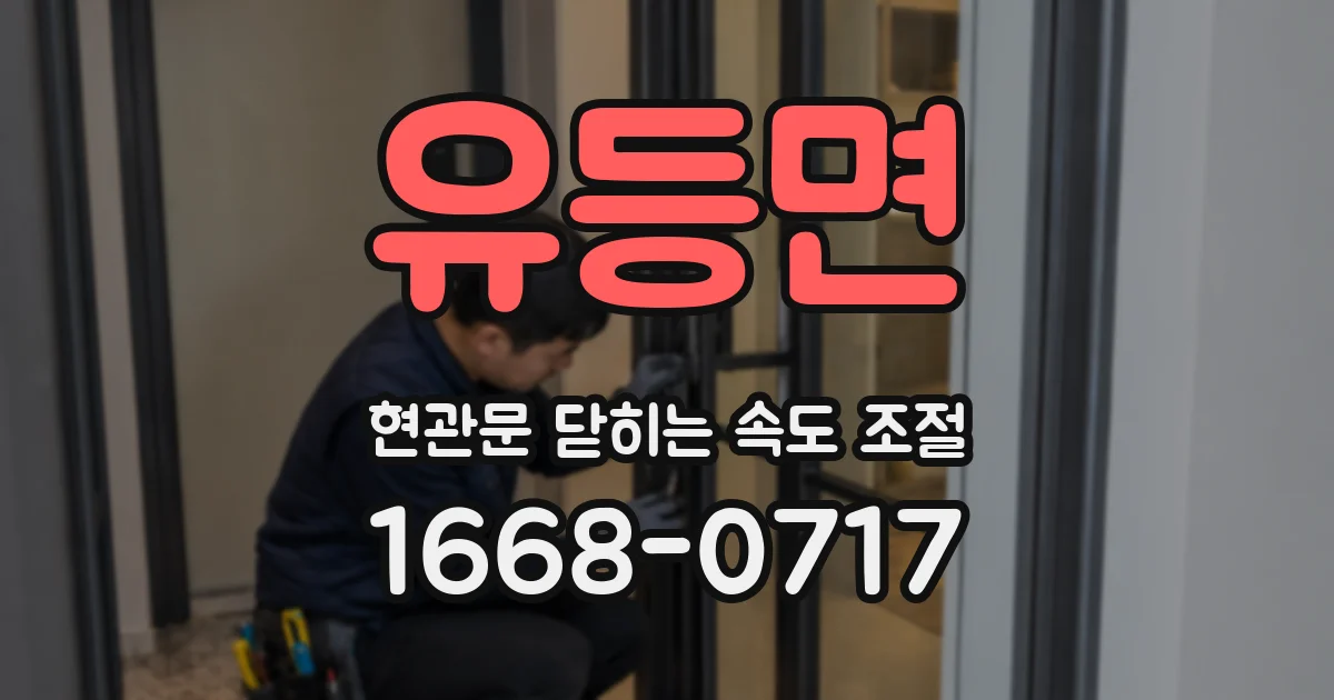 유등면 현관문 닫히는 속도 조절