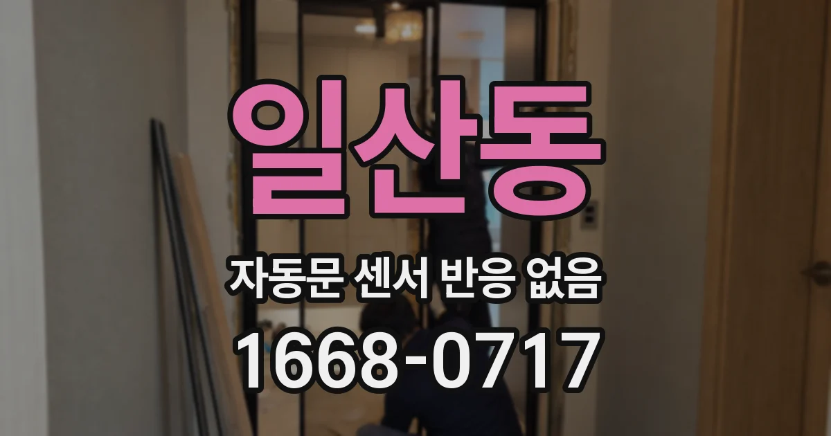 일산동 자동문 센서 반응 없음