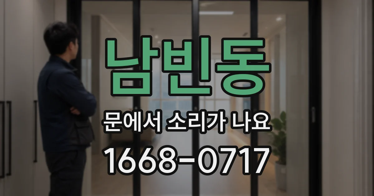 남빈동 문에서 소리가 나요