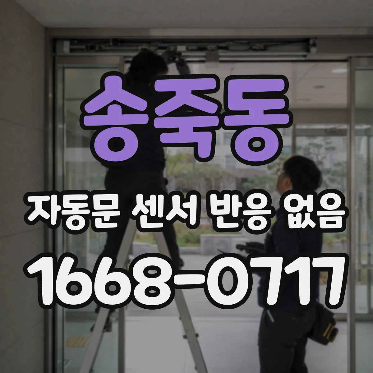 송죽동 자동문 센서 반응 없음