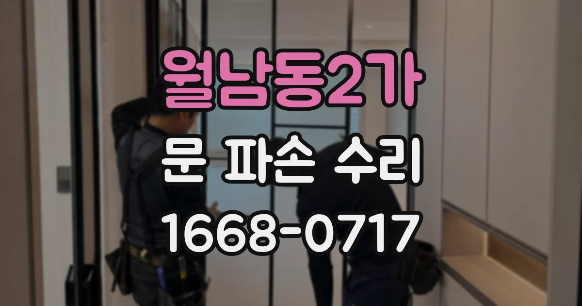 월남동2가 문 파손 수리