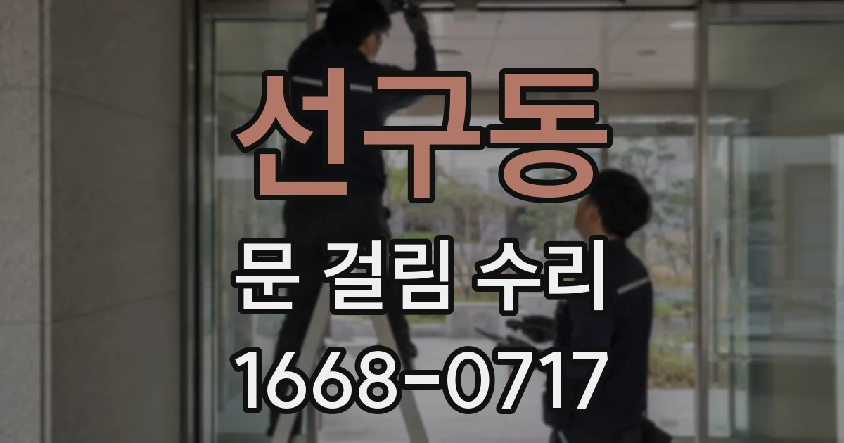 선구동 문 걸림 수리