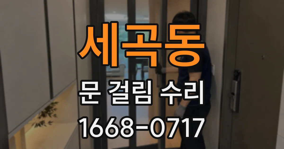 세곡동 문 걸림 수리