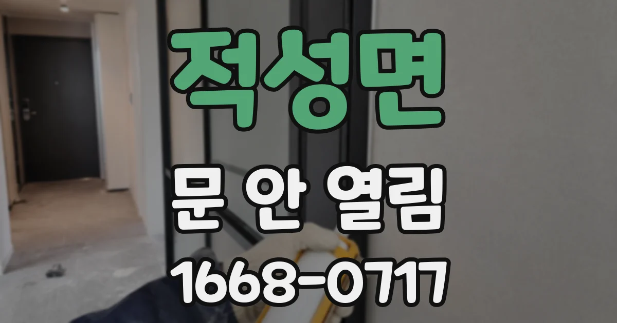 적성면 문 안 열림