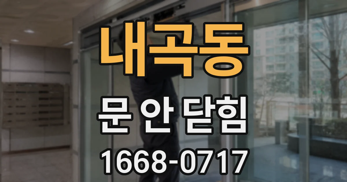 내곡동 문 안 닫힘