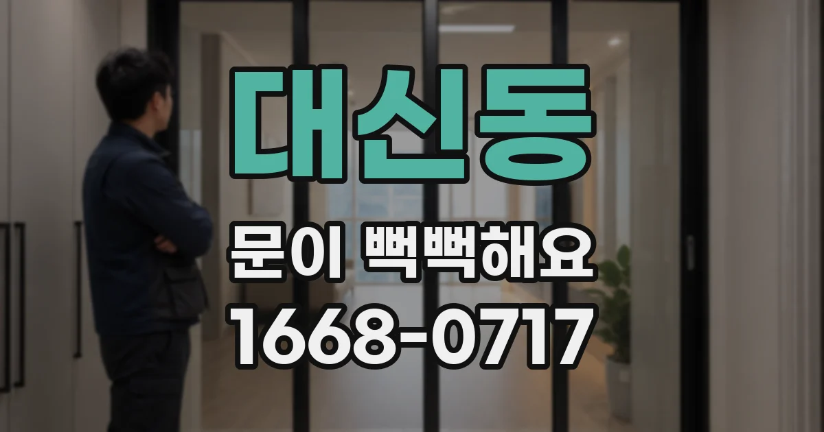 대신동 문이 뻑뻑해요
