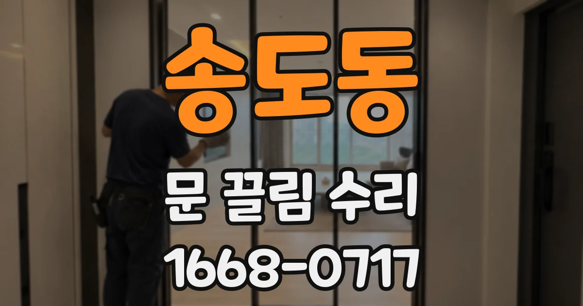 송도동 문 끌림 수리