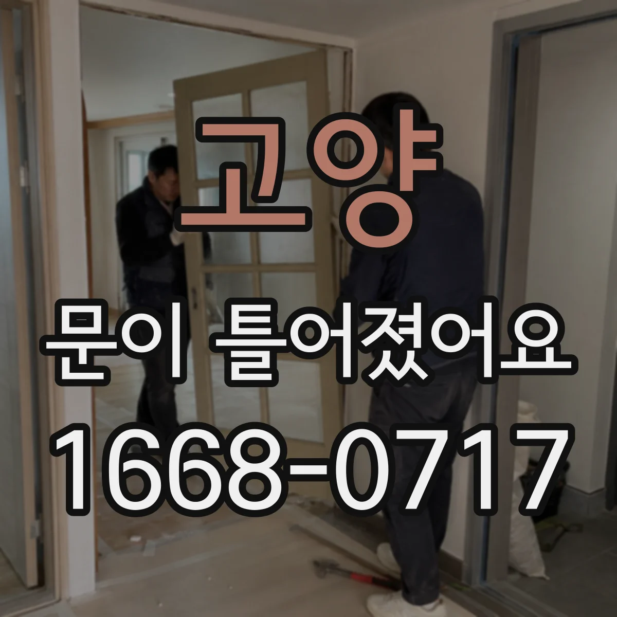 고양 문이 틀어졌어요