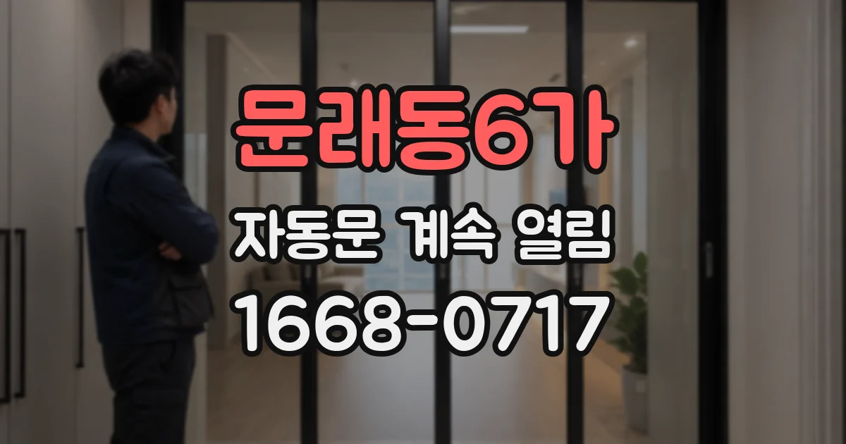 문래동6가 자동문 계속 열림