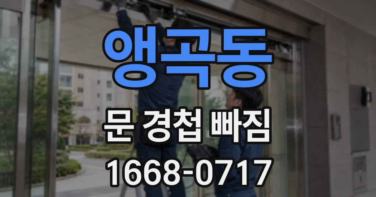 앵곡동 문 경첩 빠짐