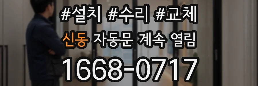신동 자동문 계속 열림