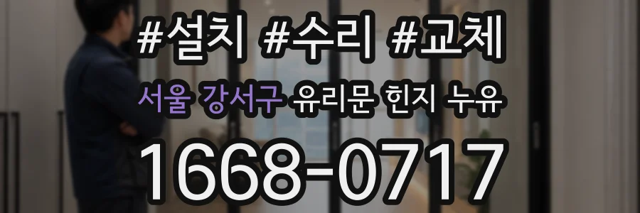 서울 강서구 유리문 힌지 누유