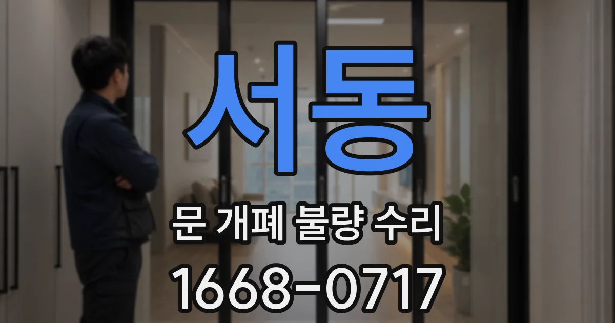 서동 문 개폐 불량 수리