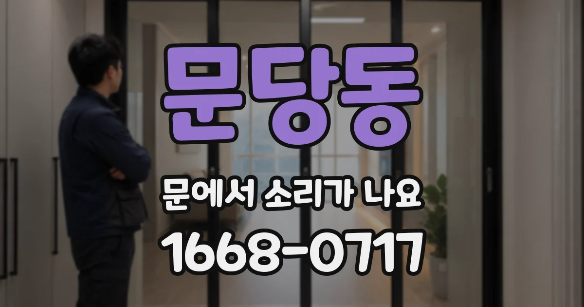 문당동 문에서 소리가 나요