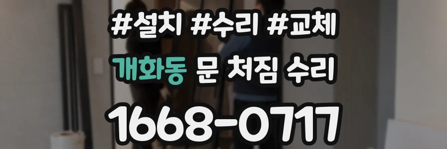 개화동 문 처짐 수리