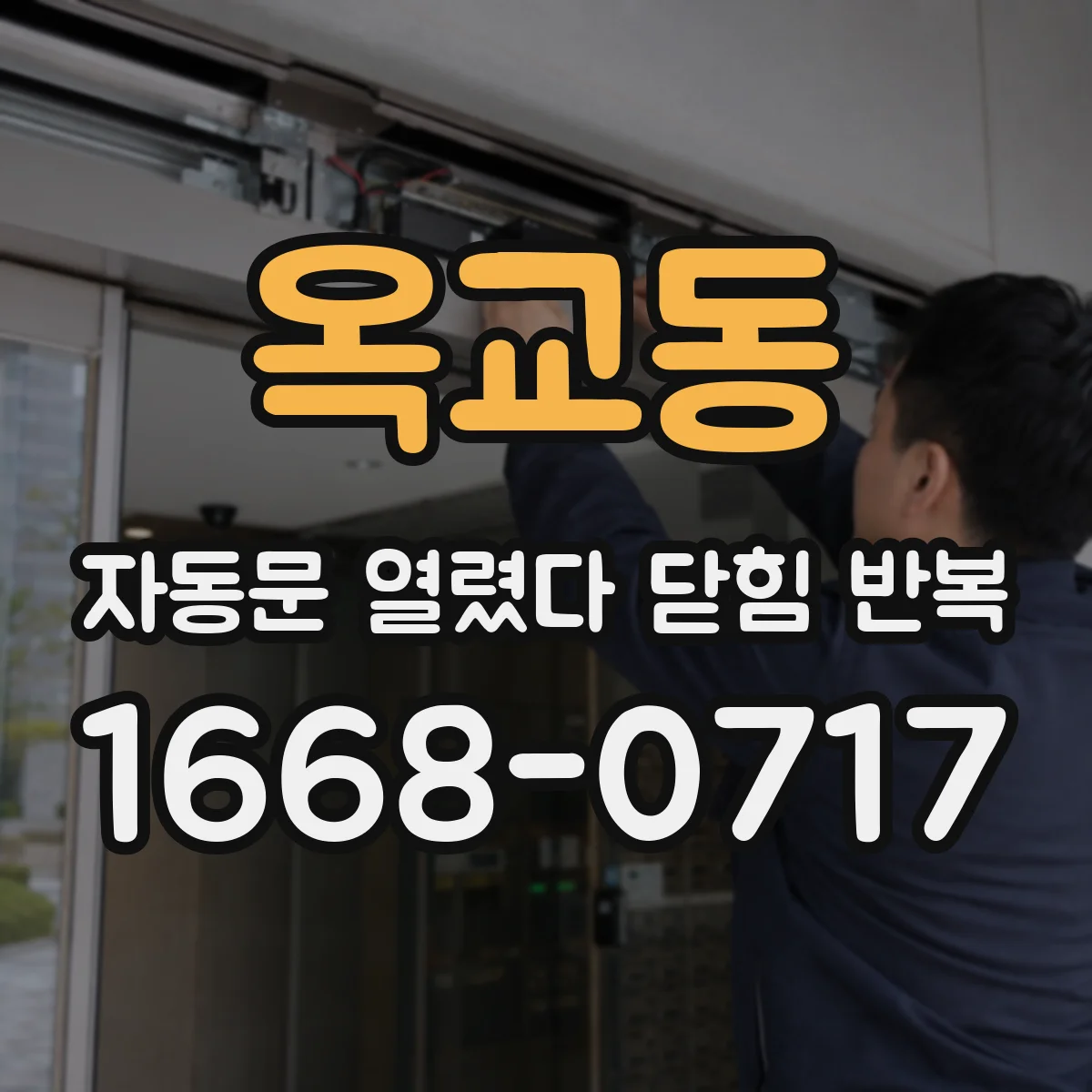 옥교동 자동문 열렸다 닫힘 반복