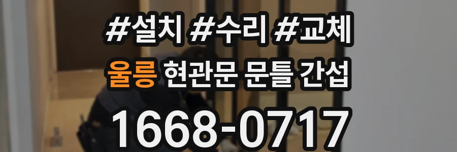 울릉 현관문 문틀 간섭