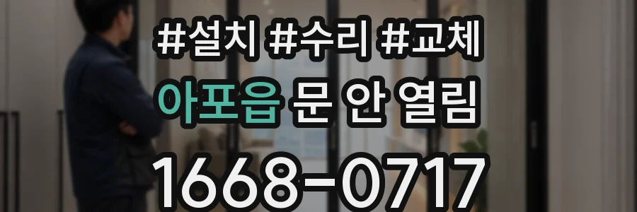 아포읍 문 안 열림