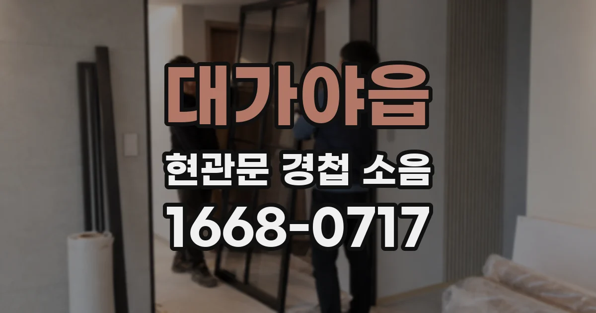 대가야읍 현관문 경첩 소음