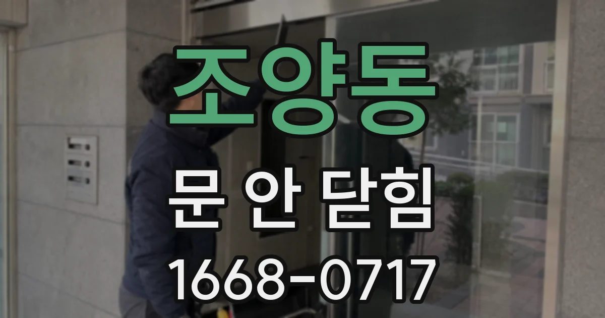 조양동 문 안 닫힘