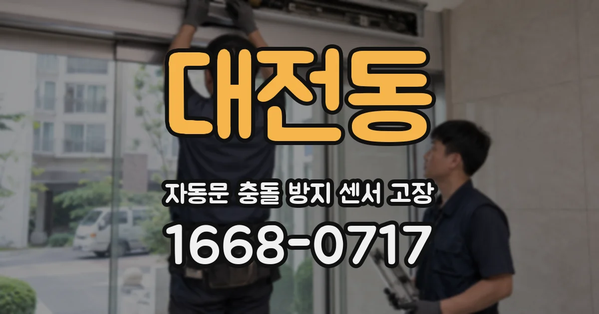 대전동 자동문 충돌 방지 센서 고장
