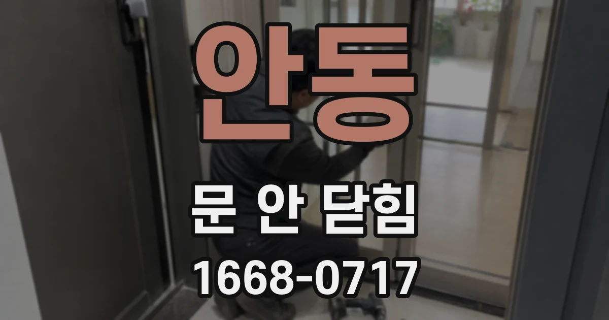 안동 문 안 닫힘