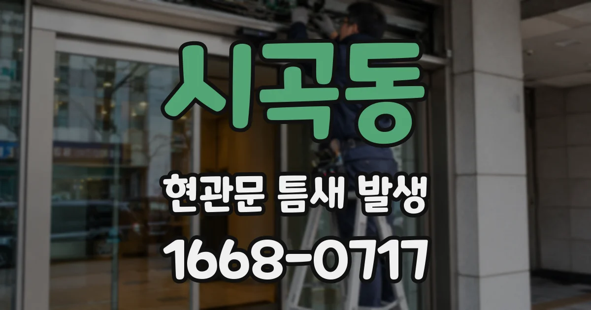 시곡동 현관문 틈새 발생