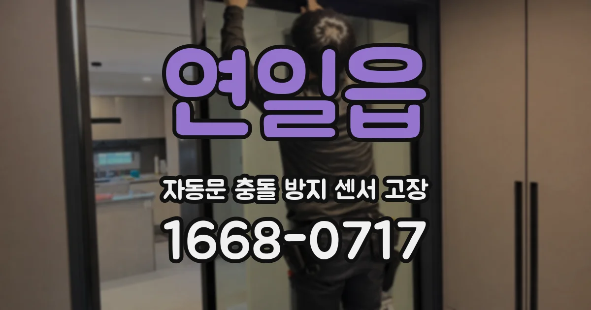 연일읍 자동문 충돌 방지 센서 고장