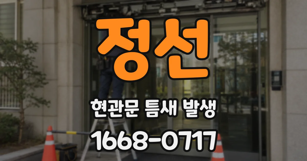 정선 현관문 틈새 발생