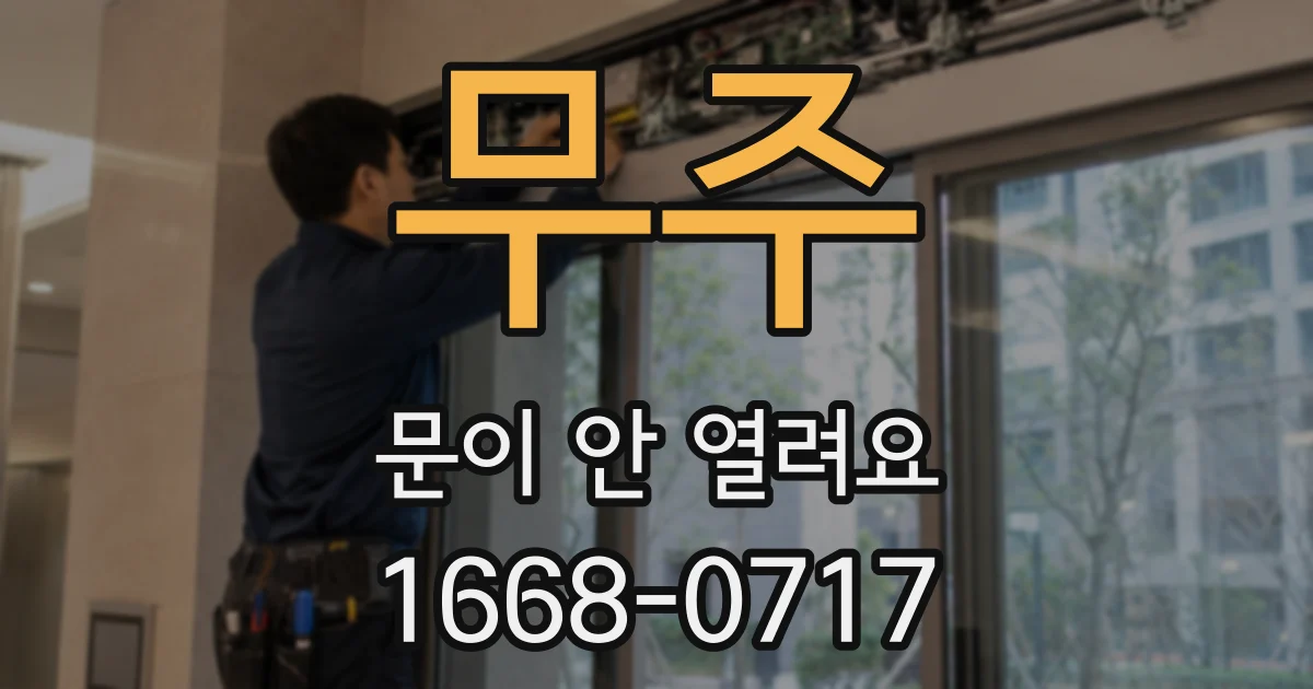 무주 문이 안 열려요
