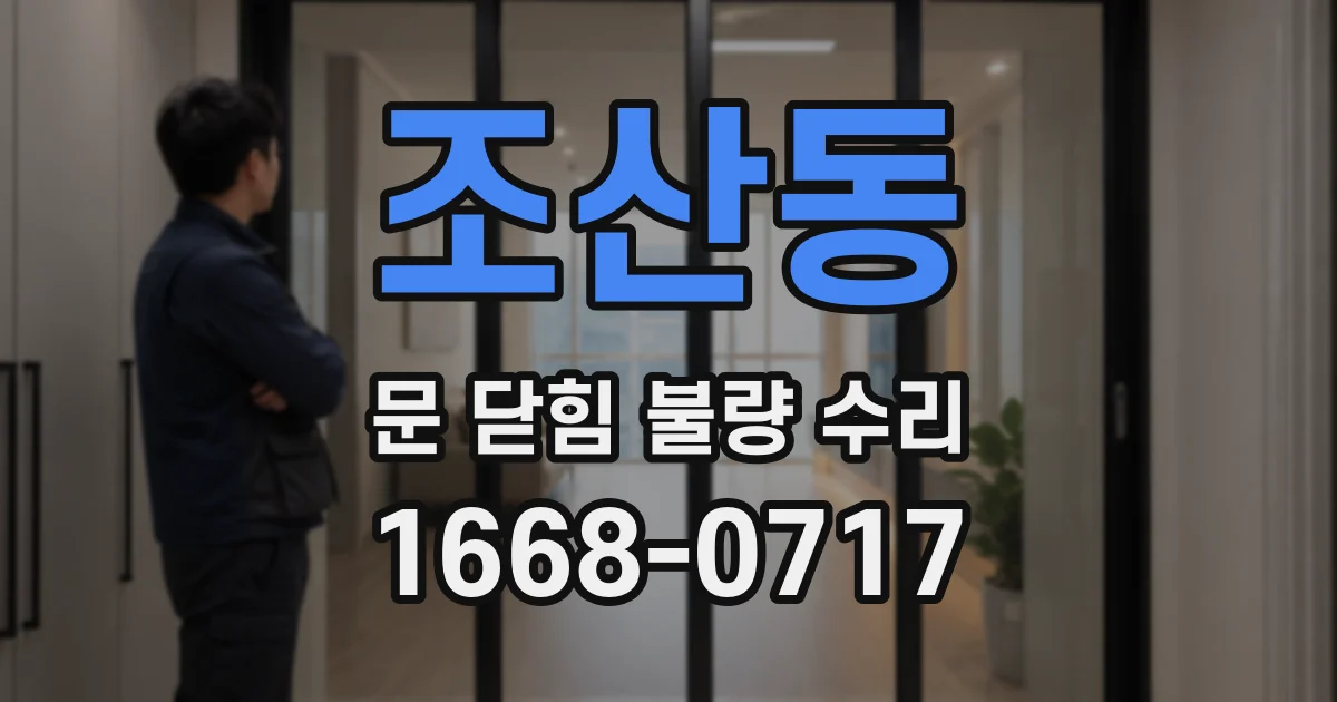 조산동 문 닫힘 불량 수리