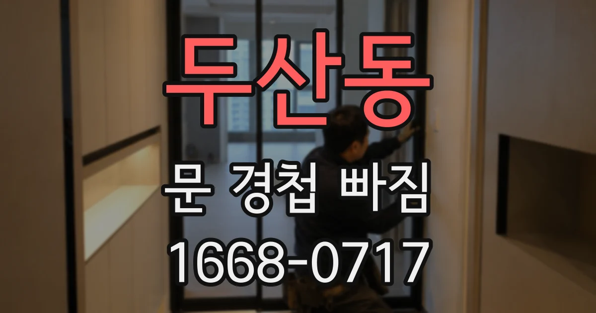 두산동 문 경첩 빠짐