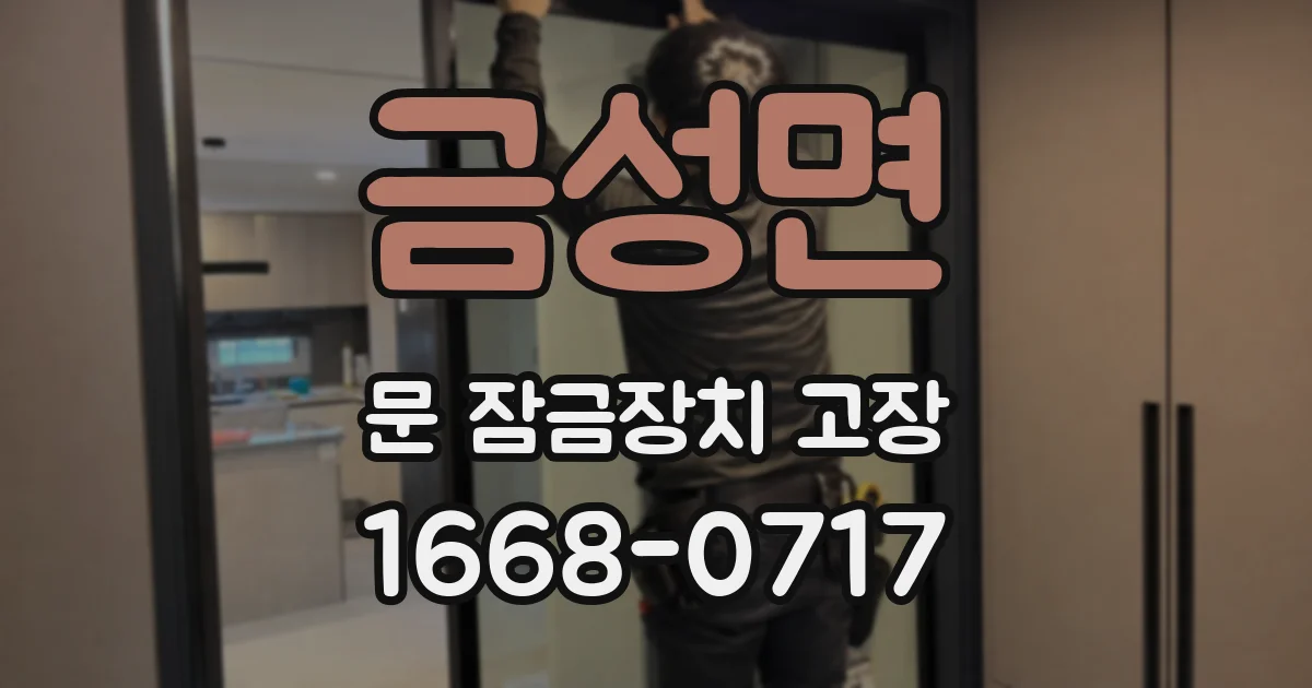 금성면 문 잠금장치 고장