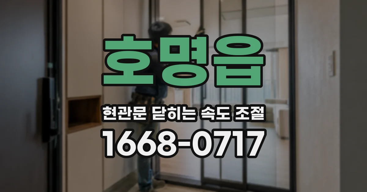 호명읍 현관문 닫히는 속도 조절
