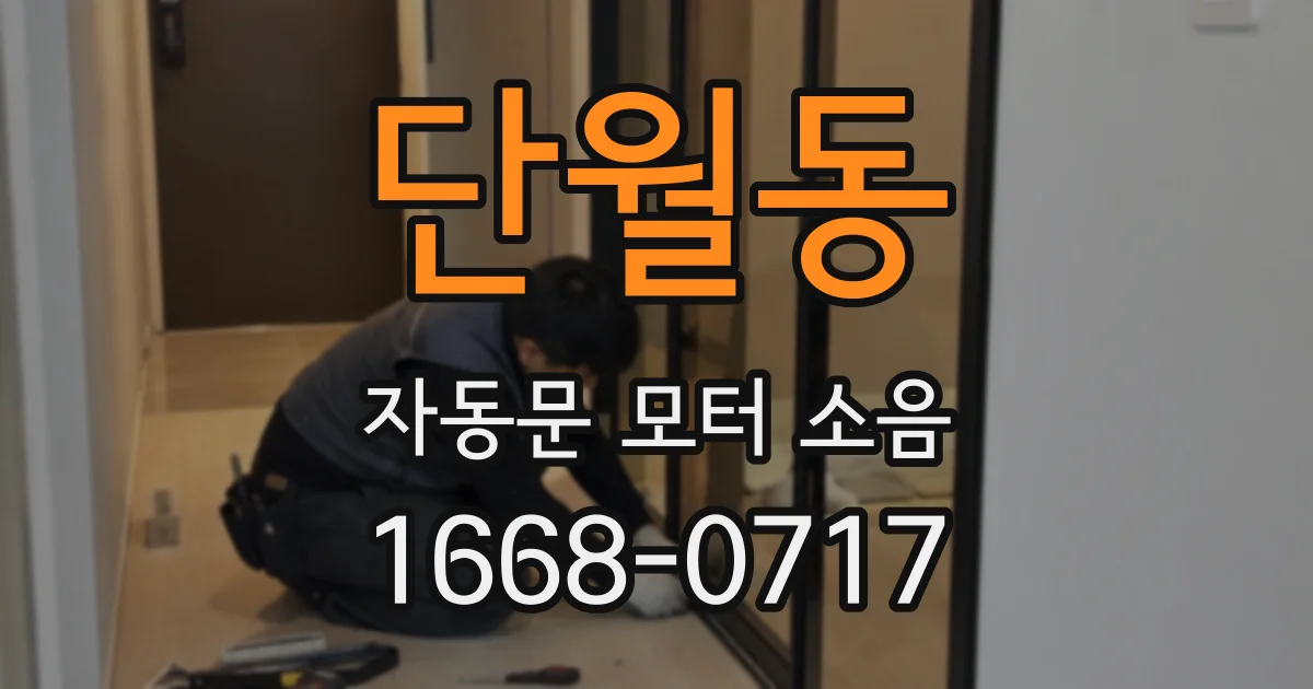 단월동 자동문 모터 소음