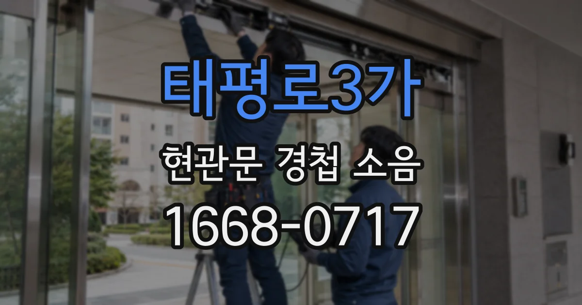 태평로3가 현관문 경첩 소음