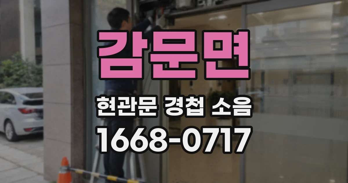 감문면 현관문 경첩 소음
