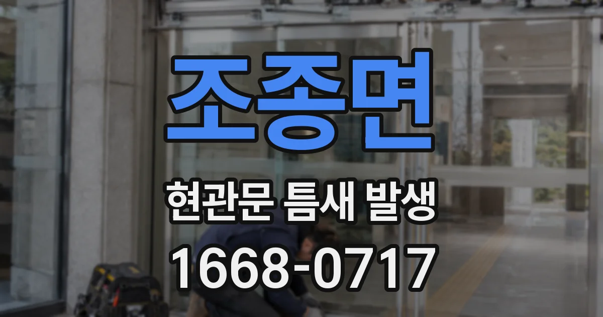 조종면 현관문 틈새 발생