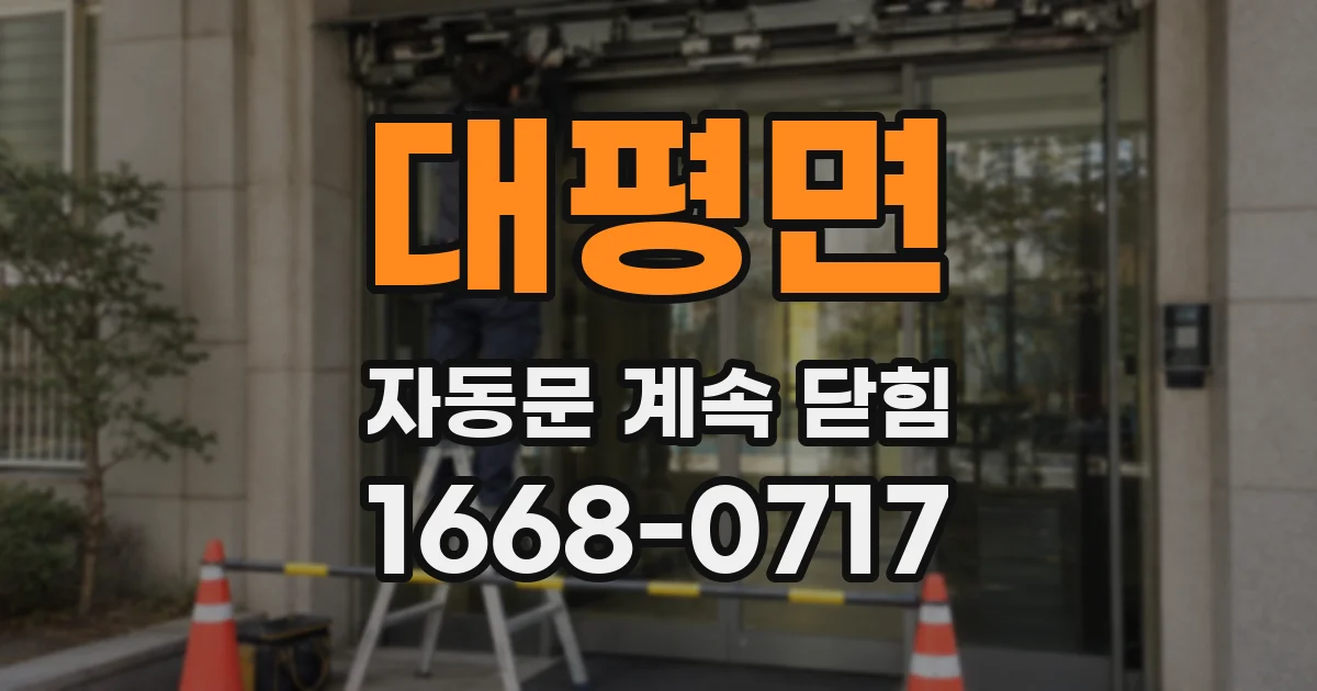대평면 자동문 계속 닫힘