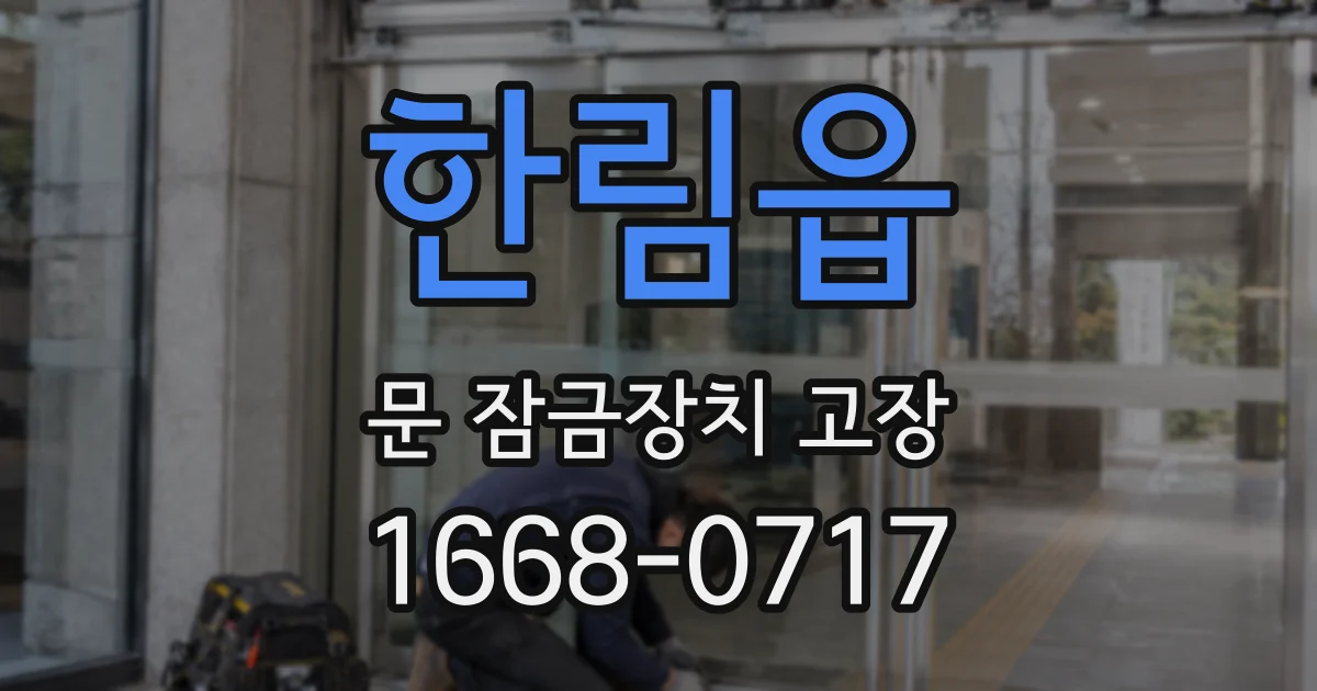 한림읍 문 잠금장치 고장
