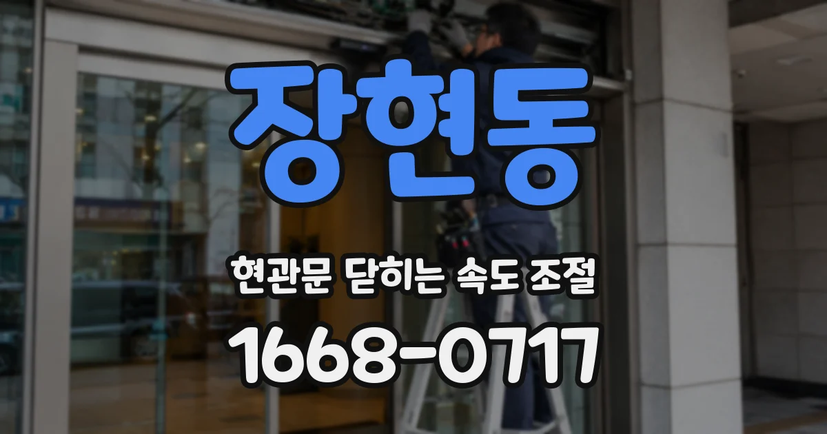 장현동 현관문 닫히는 속도 조절