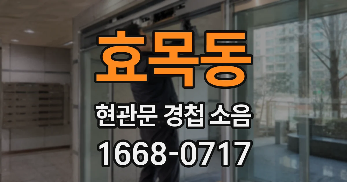 효목동 현관문 경첩 소음