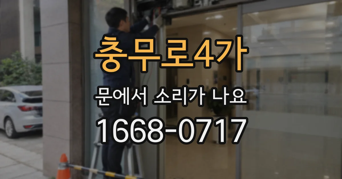 충무로4가 문에서 소리가 나요