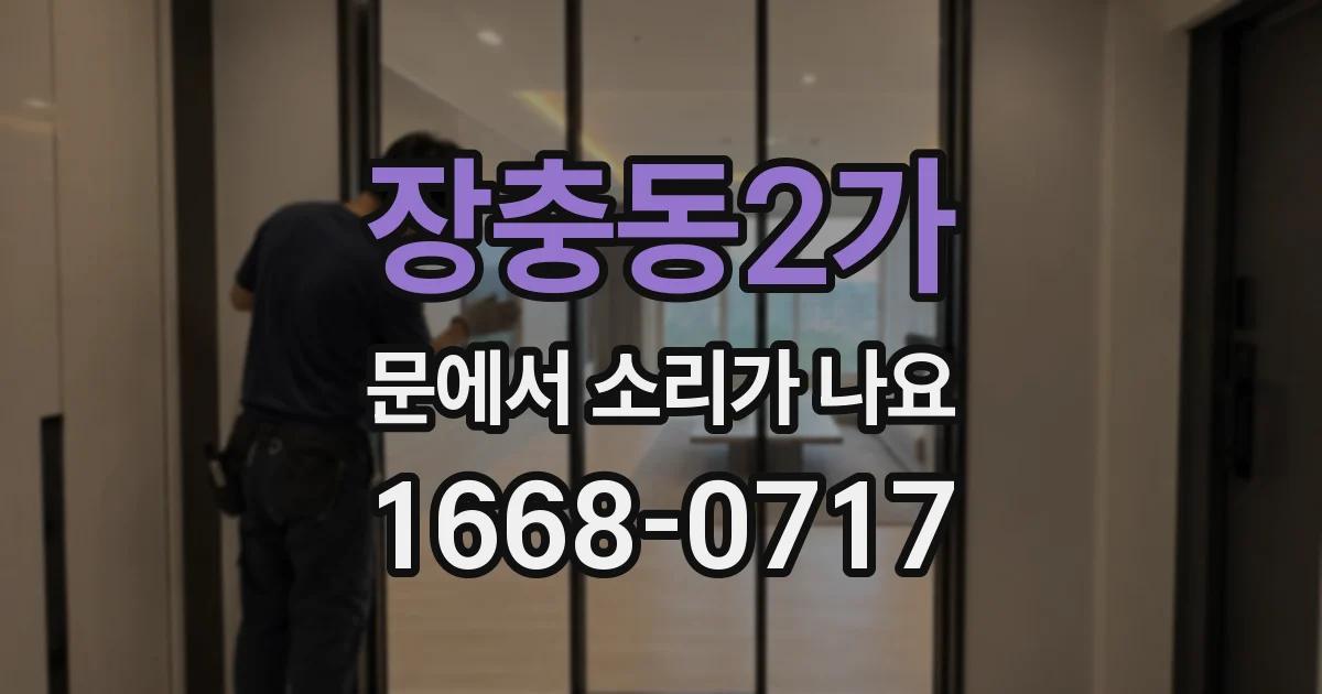 장충동2가 문에서 소리가 나요