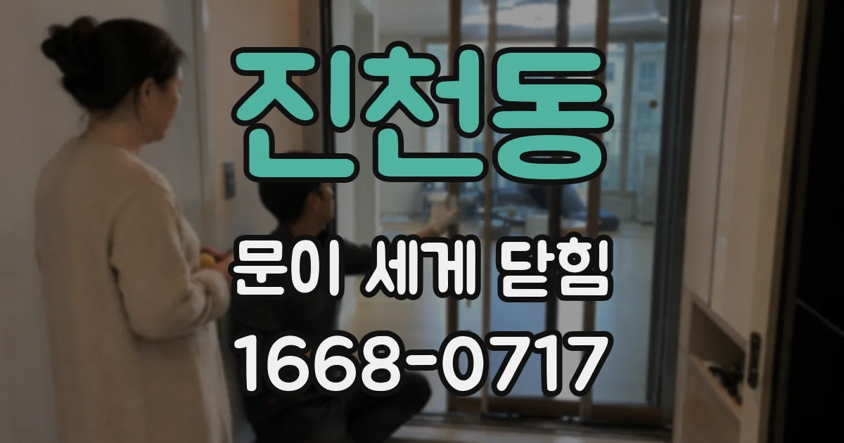 진천동 문이 세게 닫힘