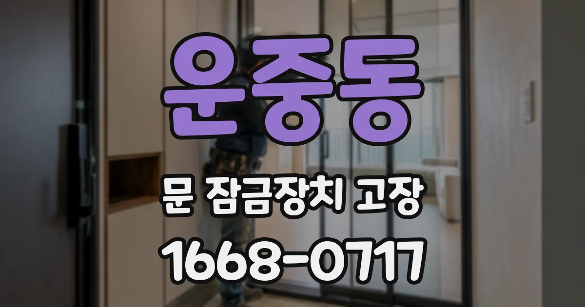 운중동 문 잠금장치 고장