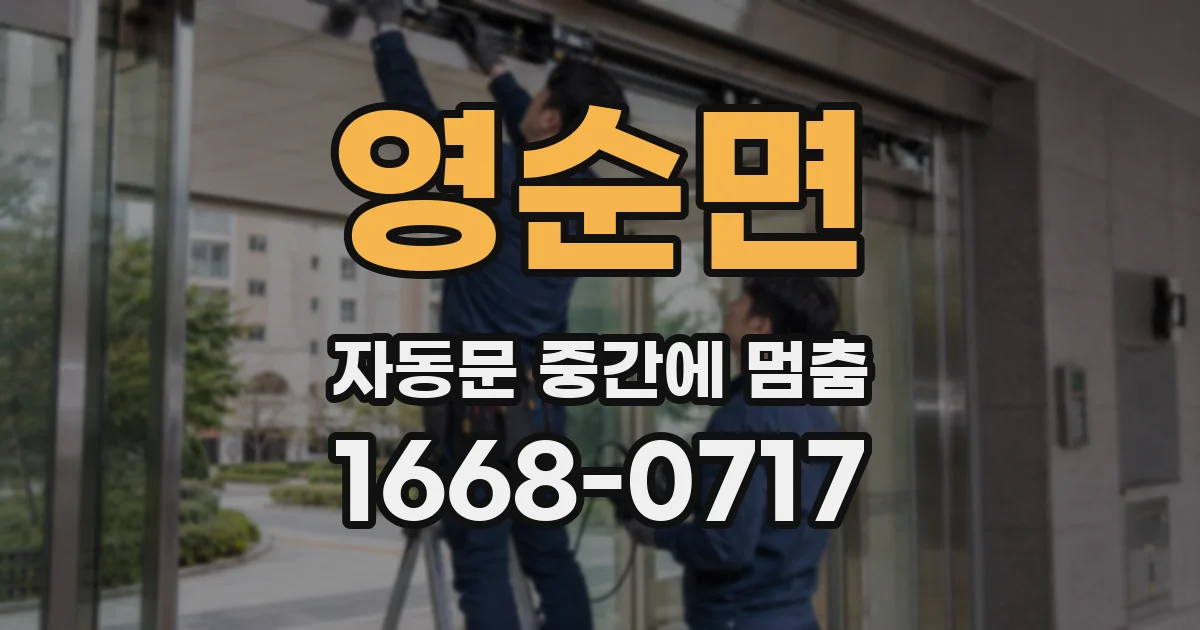 영순면 자동문 중간에 멈춤