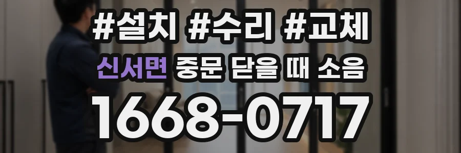 신서면 중문 닫을 때 소음