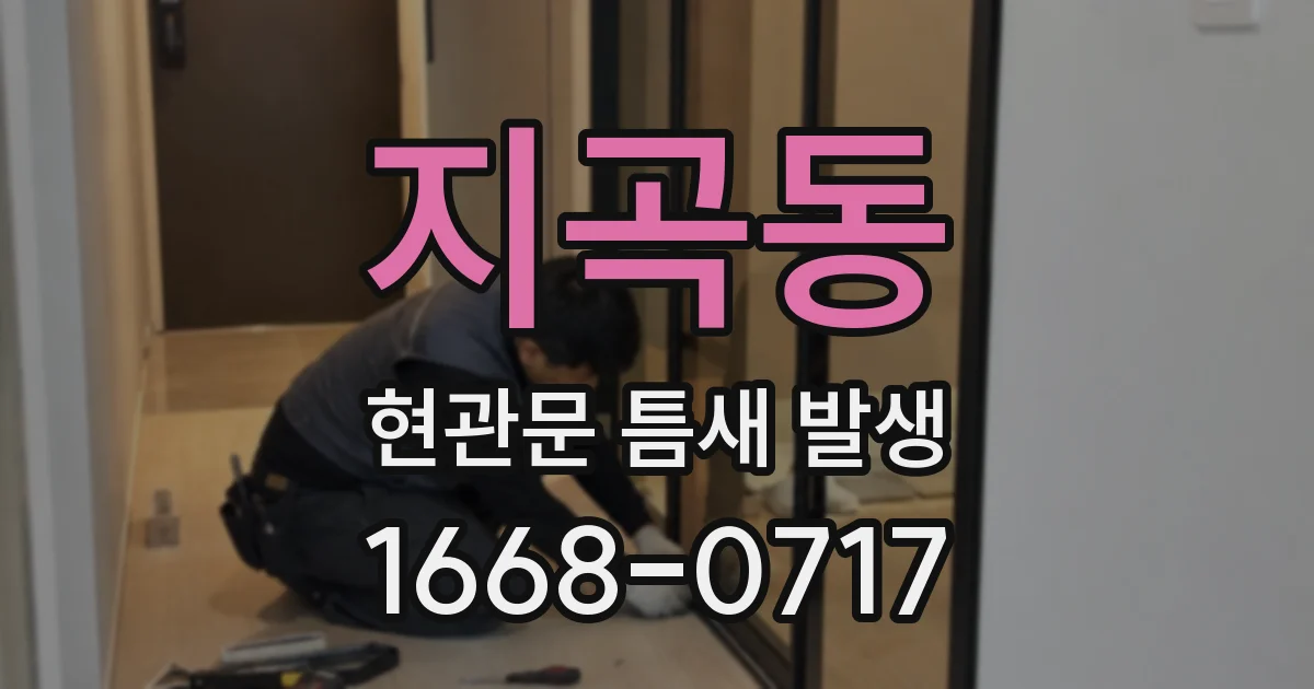 지곡동 현관문 틈새 발생